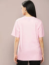 Dillinger Pink Graphic Oversized T-Shirt-WMNCR487PINK-XS