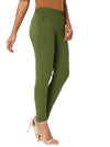 Smarty Pants Women's Cotton Lycra Ankle Length Emerald Green Color Trouser