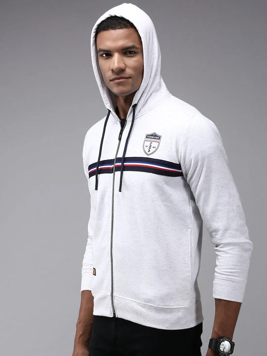 Men White Solid Sweatshirt-OTSS-24-White