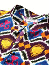 Box Pleat Shirt with flare plants in Multi Color Ikkat Print