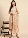 Women's Pink Printed Kurta Set-FS-172-Peach