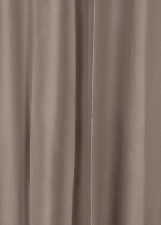 Solid Walnut grey 100% cotton plain curtain for bedroom - Room darkening - Pack of 1-230421308