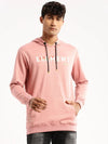 Men Peach Hooded Typography Pullover-SCPW307-Peach