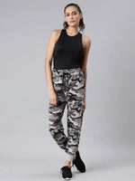 Women Taupe Camouflage Track Pant-AE-1814-Taupegrey