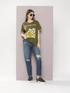 Dillinger Olive Graphic Boxy Regular T-Shirt