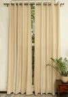 Aster linen minimal design curtain for living room - Room darkening - Mustard - Pack of 1-240423037