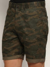 Men Green Camouflage Shorts-ORBIT-17-Olive