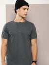 Dillinger Grey Solid Regular Heney T-shirt