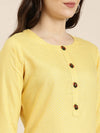 Women Yellow Floral Straight Kurta-GW-4199-Yellow