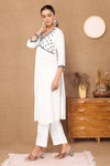 Avanshee Women's Latest Solid Embroidred Alia Cut Kurta And Pant Set-KP-7932