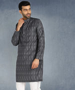 Hangup Men Standard Printed Men's Indian Wear-ST1011268_Grey_Lkurta