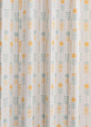 Wild Bouquet 100% cotton floral curtain for Living room & bed room - Room darkening - Yellow - Pack of 1-230422112