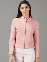 Women's Peach Solid Open Front Jacket-IM-067-Peach