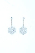 Silver Plated Stone Studded Circluar Earrings-VOJ227