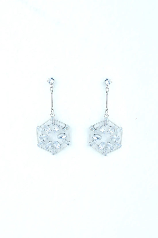 Silver Plated Stone Studded Circluar Earrings-VOJ227