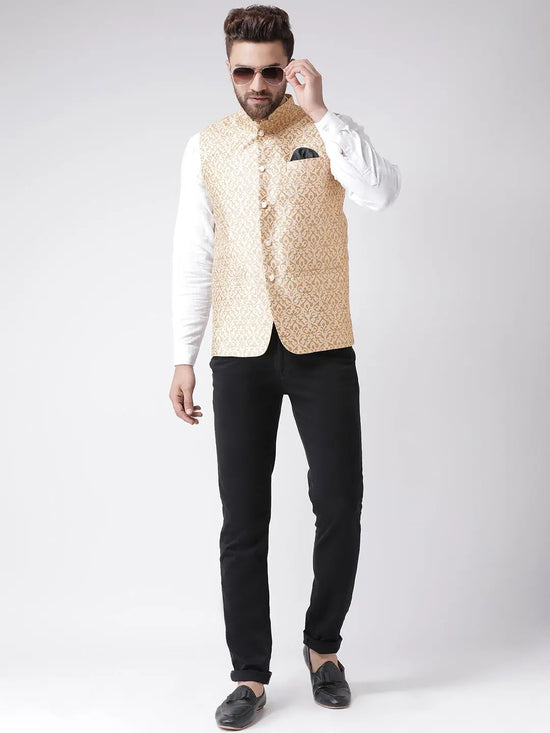 Hangup Men Standard Solid Men's Indian Wear-85AJacquardNehru