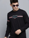 Men Black Printed Casual Sweatshirt-BP-1413-Black