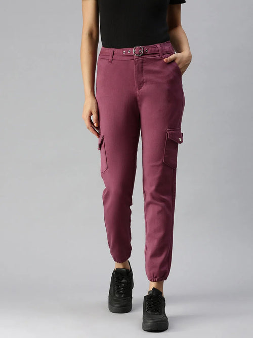 Women's Mauve Solid Denim Jeans-LTJO-22019-Mauve