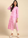 Women's Pink Solid Kurta Set-ON-591-Pink