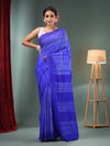 Royal Blue  Matka Handwoven Saree With Shibori Print-MA50MT062200058