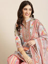 Women Grey Floral Kurta Set-TF-DG-175-Grey