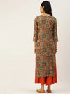 Women's Multicolour Printed Straight Kurtas-AT-303-K-Multi