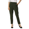 Smarty Pants Women's Cotton Lycra Ankle Length Olive Formal Trouser-SMPT-887C-S