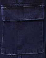 Retro Denim Jeans with 5 pockets-Blue-HBD21-30