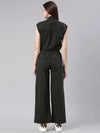 Women Solid Olive Basic Jumpsuit-GZ-5608A-Olive