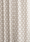 Trellis Printed 100% cotton geometric curtain for bed room - Room darkening - Walnut Grey - Pack of 1-230423099