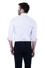 Hangup Men Standard Solid Shirts-SolidC2White