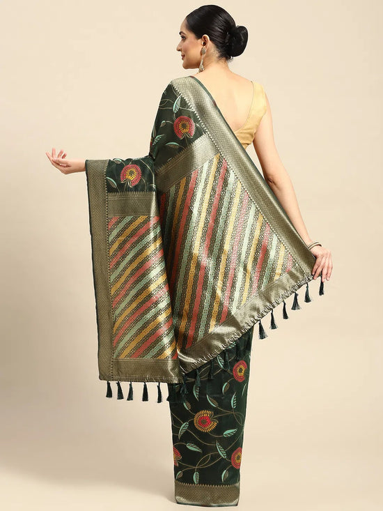 Intricate Embroidery Drape Saree-SZ-ESHA2-GN-1593