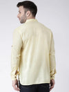 Hangup Men Slim Solid Men's Indian Wear-LemonShortKurta