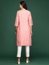 Women's Peach Solid Straight Kurta-DF-1211-Peach