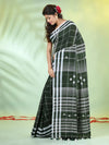 Moss Green Cotton Soft Saree With Checkbox Designs-MA62CT331100057