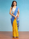 Saree Mall Women's Cotton Blue Printed Designer Saree With Blouse Piece-MINAXI4904