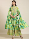 Women Green Solid Kurta Set-GW-3691-Green