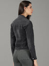 Women's Grey Solid Open Front Jacket-GZ-5534-Grey