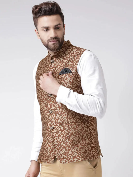 Hangup Men Standard Solid Men's Indian Wear-82AJacquardNehru