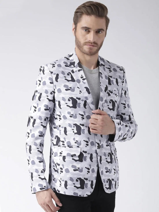 Hangup Men Standard Printed Men Formalwear-WhiteCamo