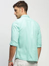 Men Green Solid Shirt-ANAH-1679-Seagreen