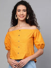 Mustard Off Shoulder Top