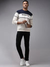 Men Beige Colourblock Sweatshirt-OTRS-8-Cream