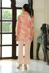 Vaasva Women Marble Print Embroidered Shirt With Solid  Pants.-131-Vaas-Orange