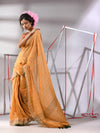 Beige Cotton Saree With Stripes Design-MA55CT06540067