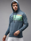 Men Blue Printed Sweatshirt-SCAW-31-Blue