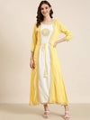 Women Off White Solid Anarkali Kurta-GW-4078-Offwhite