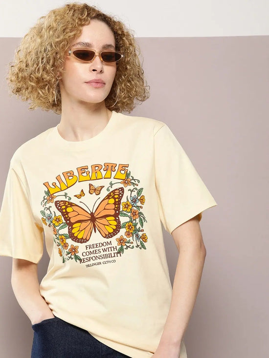 Dillinger Off White Graphic Oversized T-Shirt-WMNCR505WWHT-XS