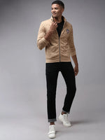 Men Beige Printed Sweatshirt-OTSS-30-Beige