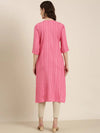 Women Pink Solid Straight Kurta-SKC-1239-Pink